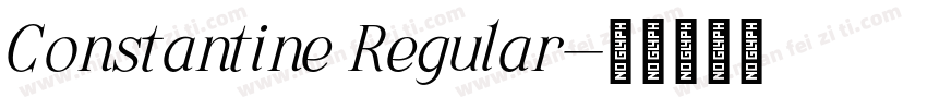 Constantine Regular字体转换